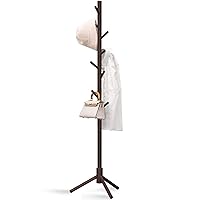 Z&L HOUSE Coat Rack Freestanding, Pure Natural Solid Wooden Coat Tree, 8 Hooks And Adjustable Height Floor Hanger, Used In The Bedroom Living Room Office To Hang Clothes, Hats, Bags