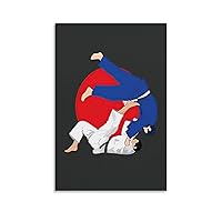 Asian Style Painting Decorative Art - Japanese Judo Painting Poster - Home Wall Canvas Painting Deco Canvas Painting Posters And Prints Wall Art Pictures for Living Room Bedroom Decor 08x12inch(20x30