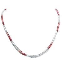 Authentic Multi Sapphire Rondell Beads Strand Necklace- 16