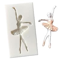 Ballet Girl Silicone Mold Dancing Girls Fondant Mould Candy Chocolate Soap Pan Cake Topper Baking Tool for Baby Girls