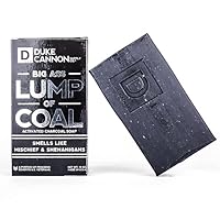 Duke Cannon Big Ass Lump of Coal Chracoal Bar Soap 10oz Each - Pack of 2