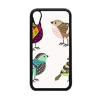 Illustration Lovely Birds Color Pattern for iPhone XR Case for Apple Cover Phone Protection