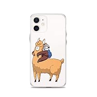 iPhone 12 Clear Case Cute Llama Sloth | iPhone 12 Case | Soft TPU Silicone Slim Fit Transparent Flexible Cover for iPhone 12 Llama Sloth Case