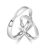 rgwtgkyh Matching Couples Ring Engagement Wedding Ring Promise Rings for Him and Her Relationship Rings to Best Friend Jewelry Gift