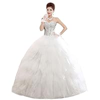 Bead Strapless Cascading Ruffles Wedding Dress Bride Gown Custom Size