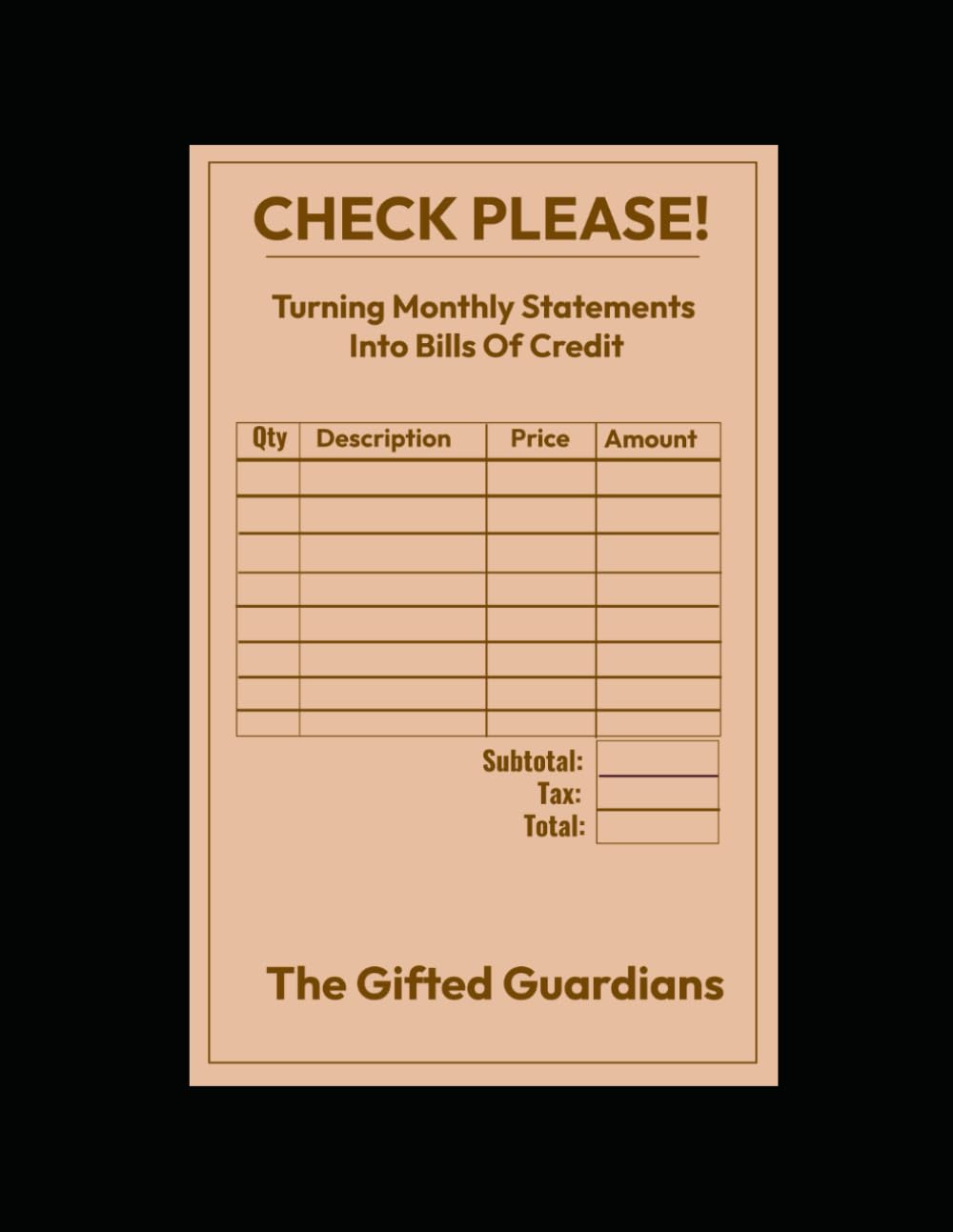 Check Please!: Turning Monthly Statements Into Bills of Credit