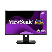 ViewSonic VG2748A 27 Inch IPS 1080p Ergonomic Monitor with Ultra-Thin Bezels, HDMI, DisplayPort, USB, VGA, and 40 Degree Tilt for Home and Office, Black