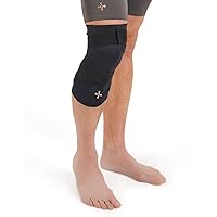 Tommie Copper Pro-Grade Compression Knee Sleeve, Unisex, Men & Women, Adjustable Ultimate Support Sleeve, Integrated Straps for Knee Stability & Muscle Support - Black, Small