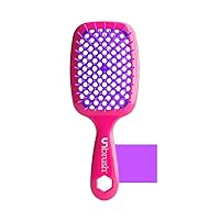 UNbrush Wet & Dry Vented Detangling Hair Brush, Pink Burst