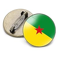 French Guiana Flag Enamel Color Badge Brooch - World Flag Badges Brooch Country Flag Pin Buckle Novelty Jewelry For Patriot Clothing Bag Accessories