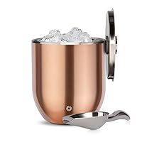 SNOWFOX Plus, Premium Vacuum Insulated Stainless Steel Ice Bucket with Lid/Scoop-Ice Buckets for Parties-Beautiful Outdoor Entertaining-3L-Gold