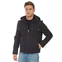 Fleet Street Ltd. Men's Big & Tall Wool Blend Zip Front Hooded Jacket