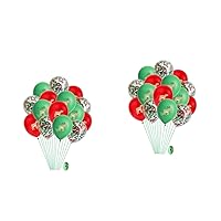 ERINGOGO 30 Pcs Merry Christmas Balloons Xmas Balloons New Year Party Decorations Holiday Party Balloons The Flash Gifts Santa Suit Round Green Suits Christmas Latex Balloon Ram Arch