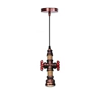 Vintage Industrial Pipe Pendant  Lights, Farmhouse Style Metal Pendant Lights, Aged Rustic Aged Rusty Bronze Hanging Lamp, for Home Kitchen Ceiling Fan Lighting Lovely