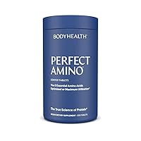 BodyHealth PerfectAmino (300 ct) Easy to Swallow Tablets, Essential Amino Acids Supplement with BCAAs, Vegan Protein for Pre/Post Workout & Muscle Recovery