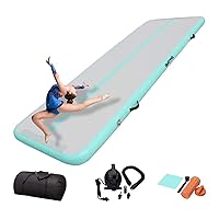 IBATMS Air Tumbling Mat, 10ft/13ft/16ft/20ft Inflatable Gymnastics Air Mat for Gymnastics Training/Home Use/Cheerleading/Yoga/Water