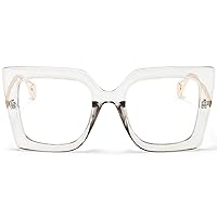 AIEYEZO Oversized Blue Light Glasses for Women, Anti Fatigue Prevent Headache Computer Eyeglasses