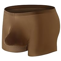 GAOGAO Ice Silk Men Pounch Underwear Seamless Boxer Briefs Sexy Fitness Sport Underpants