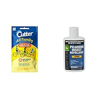 Cutter All Family Mosquito Wipes + Sawyer Premium Insect Repellent with Picaridin