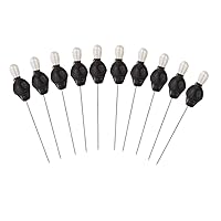 BLESSUME 10pcs Skull Top Voodoo Pin for Doll Magic Candle Ritual Pins (Black)