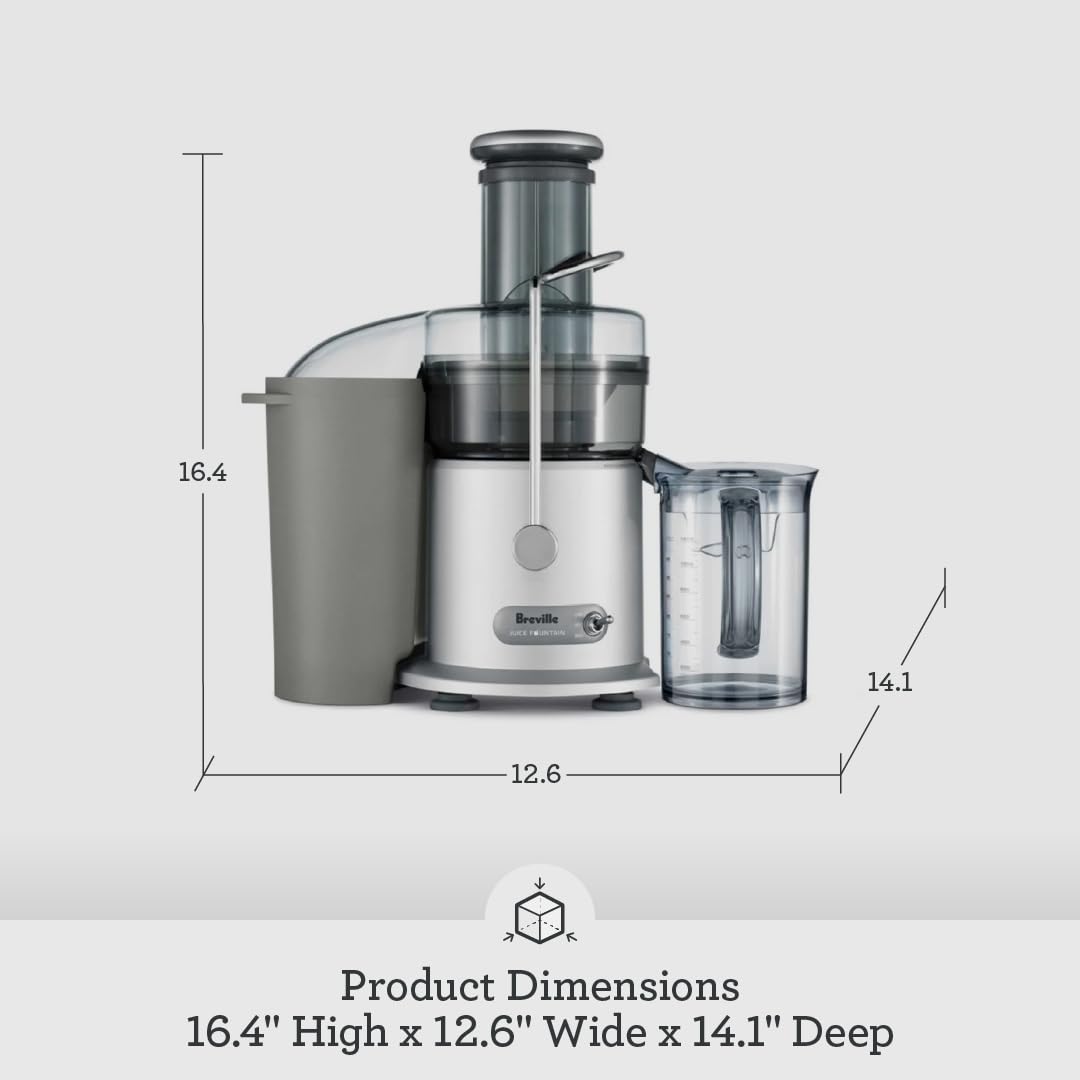 Breville Juice Fountain Plus Juicer, Brushed Stainless Steel, JE98XL