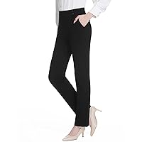 Tapata Women's Straight Leg Dress Pants Stretchy High Waist with Pockets 29''/31''/33''for Work Casual