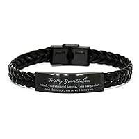 to My Grandfather You are Perfect Just The Way You are Braided Leather Bracelet, Mother's Day, Father's Day, for Grandfather, Funny Gifts for Grandfather, Valentines Graduation