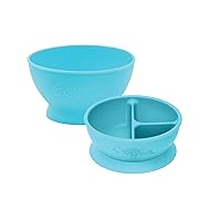 Feeding Bowl & Learning Bowl-Aqua Set-9mo+