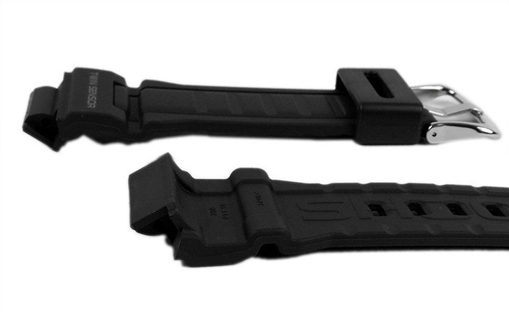 Genuine Replacement for Casio Factory Watch Band 16mm Black Rubber Strap #10388870 G-9300-1E