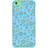 Flower Dot Blue Produced by Color Stage/for iPhone 5c/au AAPI5C-ABWH-151-MBJ8