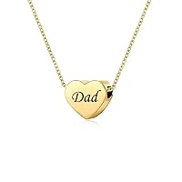 KunBead Jewelry Mini Love Heart Charm 18 inch Pendant Necklace for Women Girls Stainless Steel