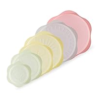 Silicone Stretch Lids Set for Food Storage, Fruit Pattern Food-grade Reusable Silicone Sealing Food Covers for Fresh-keeping Bowl Container Microwave and Dishwasher Safe (6 pcs of Different Sizes)