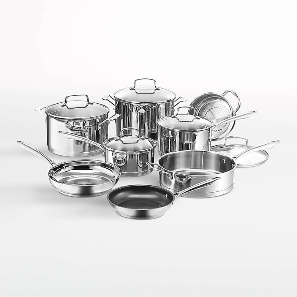 Cuisinart Chef's Classic Stainless Cookware 13-Piece Set, 77-13