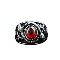 New stainless steel ring inlaid with Cubic Zircon oxide for Men Retro personalized double headed snake titanium steel ring