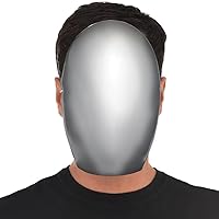 Eye-catching Faceless Silver Mask - 1 Pc. - Dazzling & Metallic Design - Unique & Showstopping Party Accessory - Great for Halloween & Costume Party