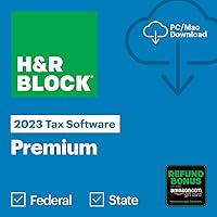 H&R Block Tax Software Premium 2023 with Refund Bonus Offer (Amazon Exclusive) (PC/MAC Download) H&R Block Tax Software Premium 2023 with Refund Bonus Offer (Amazon Exclusive) (PC/MAC Download) Software Download