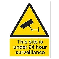 V Safety Eco Friendly Warning Security - This Site Is Under 24 Hour Surveillance - 300 X 400mm