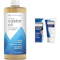 Castor Oil 32 Oz & PanOxyl 10% Benzoyl Peroxide Acne Foaming Wash 5.5 Oz Bundle
