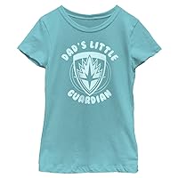Marvel Classic Galaxy Dad's Little Guardian Girls Short Sleeve Tee Shirt