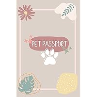 Boho Theme Pet Passport, Vaccine Logbook, Vet Appointment Tracker, Pet Medical History Journal,: Fully Colored Pages - Glossy Cover - 50 Pages - 4 x 6 Inches