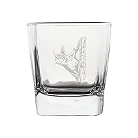 Squirrel Crystal Stemless Wine Glass, Whiskey Glass Etched Funny Wine Glasses, Great Gift for Woman Or Men, Birthday, Retirement And Mother's Day