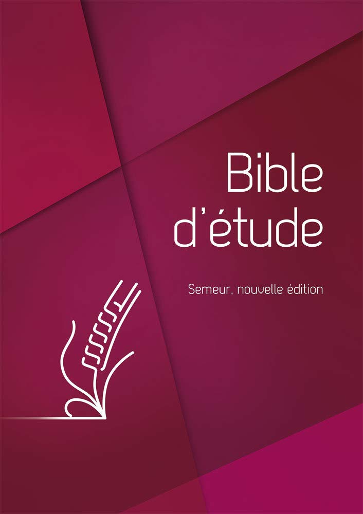 Bible d’étude Semeur, nouvelle édition. Couverture rigide rouge, tranche blanche