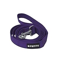 Dog Leash by The Pawsitive Co. Buy a Leash. Feed a Dog. Durable Nylon Puppy and Dog Leashes - 6ft (180cm) - Purple