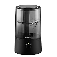 Humidifiers for Bedroom, 4L Air Humidifiers for Large Room, Ultrasonic Cool Mist Humidifiers for Baby, Plant, 30H Work Time, Auto Shut-Off (Black)