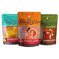 Cocktail Rimming Salt Blend, Savory Variety, 4 Ounce Pouch (Set of 3) 1 Each: Chile Lime, Grapefruit, Mango