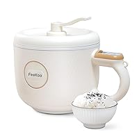 Feekaa Rice Cooker, Poetable Rice Cooker Small 1.2L, Small Removable Electric Rice Cooker for 1-2 people, 6 Modes Rice Cooker for White Rice, Brown Rice, Stew, Ramen, Porridge, Hot Pot
