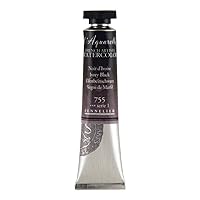 Sennelier French Artists' Watercolor, 21ml, Ivory Black S1