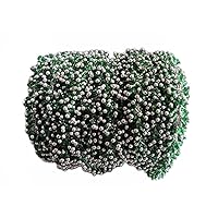 36 inch long gem green onyx quartz 2.5mm rondelle shape faceted cut beads wire wrapped sterling silver plated cluster rosary chain for jewelry making/DIY jewelry crafts #Code - CLURCH-030