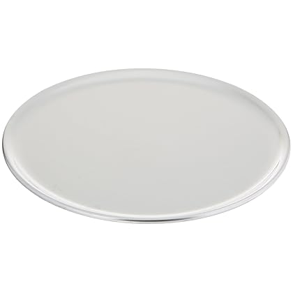 New Star Foodservice 50806 Restaurant-Grade Aluminum Pizza Pan, Baking Tray, Coupe Style, 10-Inch