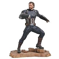 Diamond Select Toys Marvel Gallery: Avengers Infinity War Movie Captain America PVC Diorama Figure, Multicolor